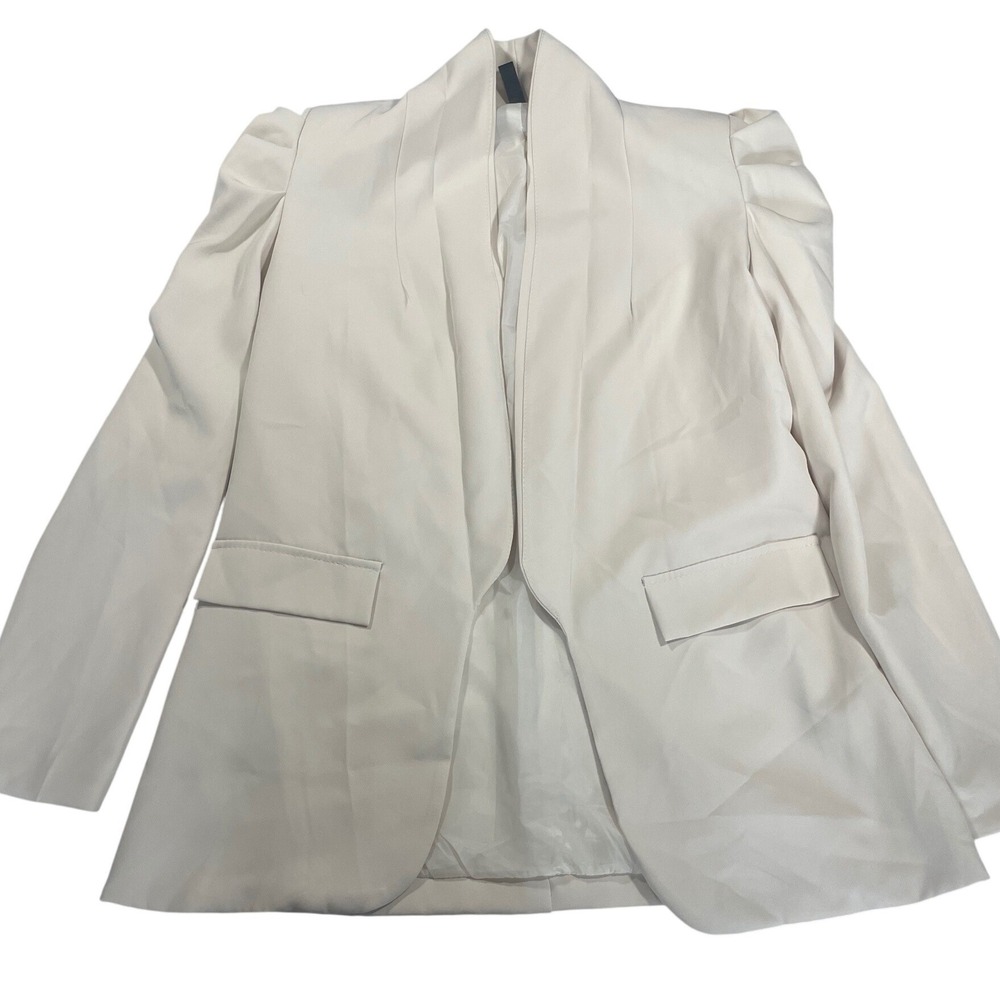 Venti6 Womens Blazer L Cream Career Office Formal Professional Workwear Business